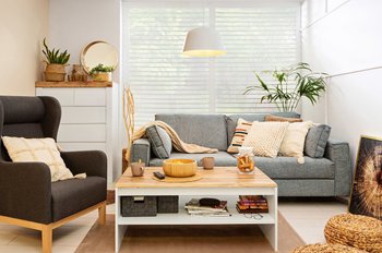 Комплект мебели в гостиную Holten BRW белый / дуб вотан / белый глянец Польша