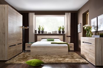 Комплект меблів у спальню Elpasso BRW дуб Сан Ремо світлий Польща