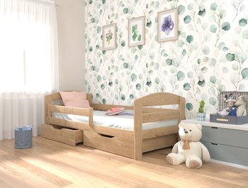 Односпальне ліжко для підростка натурального дерева ВІННІ LUNA - БУК