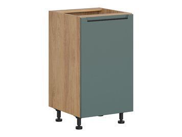 Тумба кухонна нижня BRW Iris 45 &mdash; дуб хікорі / зелений boho мат, ліве відкривання фото - artos.in.ua