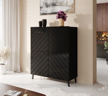 Комод CAMA ABETO 100 &mdash; Чорний фото - artos.in.ua