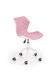 Кресло компьютерное Matrix 3 механизм Пиастра, металл белый/ткань розовый, экокожа белый Halmar Польша