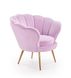 Крісло для відпочинку в вітальню, спальню Amorino сталь золотий / оксамитова тканина фіолетовий Halmar Польща