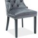 Кресло с бархатной обивкой серого цвета Signal August Velvet в стиле модерн для прихожей Польша
