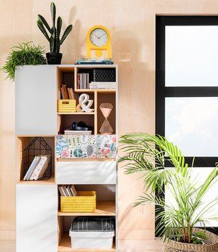 Стелаж BRW Nandu nandu_3, світло-сірий, польский дуб фото - artos.in.ua