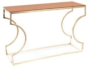 Консоль Signal Kenzo C smoke glass amber/gold 120X40 Signal фото - artos.in.ua
