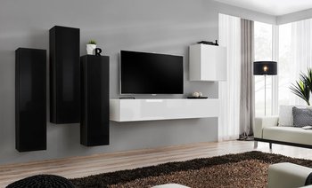 Комплект мебели в гостиную ASM Switch III 26 ZW SW 3 Черный матовый/Белый глянцевый из Польши