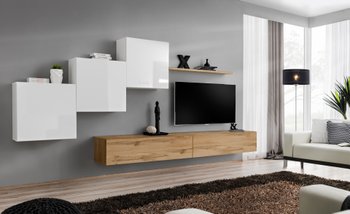Комплект мебели в гостиную ASM Switch X WWT SW 10 Белый/Дуб Вотан из Польши