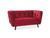 Модный диван CASTELLO 2 SIGNAL Красный 145х60х78 ткань Velvet + 4 ножки фото - artos.in.ua