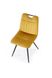 Металевий стілець K521 оксамитова тканина гірчиця Halmar Польща