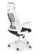 Кресло офисное Franklin механизм Мультиблок, пластик белый/мембранная ткань черный, сетка серый Halmar Польша
