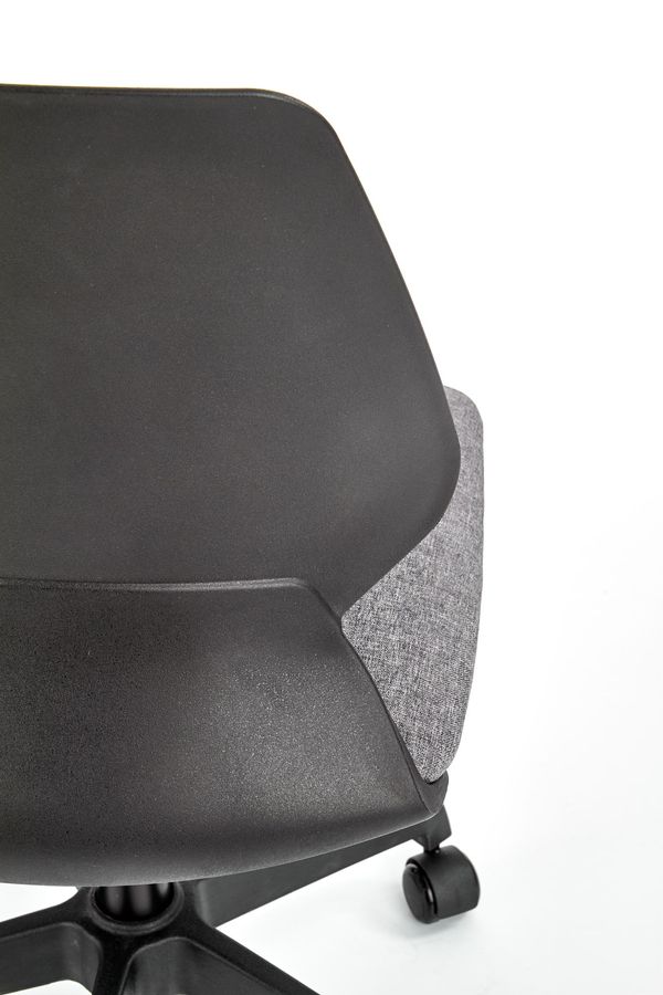 Крісло комп'ютерне Gravity механізм піастри, пластик чорний / поліпропілен чорний, тканина сірий Halmar Польща