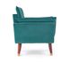 Крісло для відпочинку в вітальню, спальню Rezzo дерево темний горіх / оксамитова тканина темно-зелений Halmar Польща