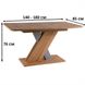 Стильний обідній стіл EXEL SIGNAL 140x85 Дуб ламінований у скандинавському стилі.