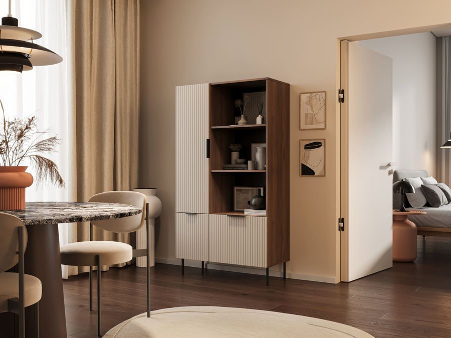 Комплект меблів CAMA ALMERA 1, 3 елементи &mdash; горіх / кашемір фото - artos.in.ua