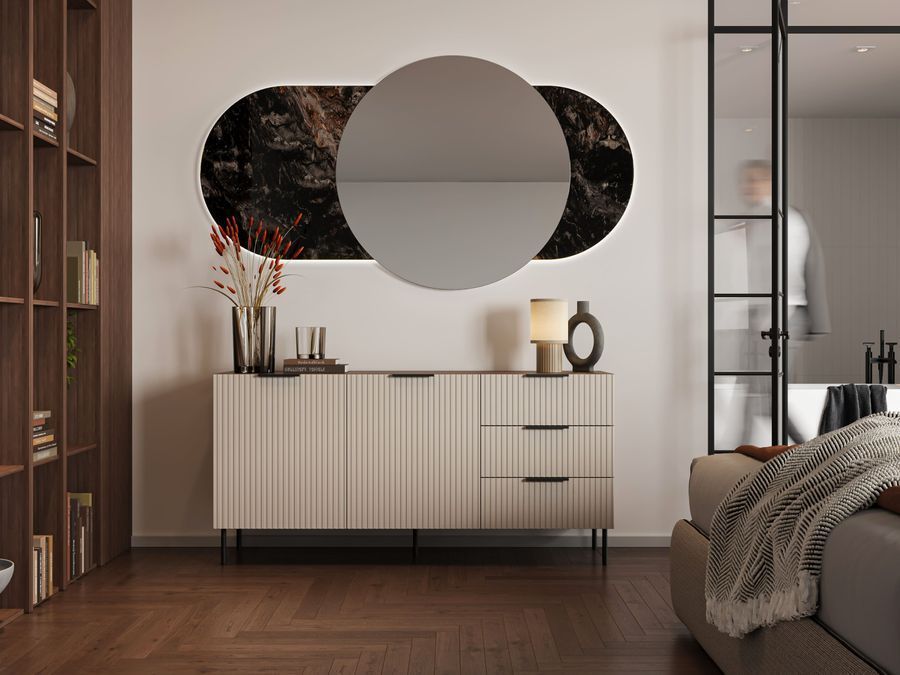 Комплект меблів CAMA ALMERA 1, 3 елементи &mdash; горіх / кашемір фото - artos.in.ua