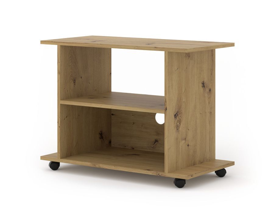 Тумба на колесиках з отвором для кабелів YOGI дуб артизан BIM FURNITURE фото - artos.in.ua