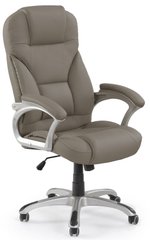 Компьютерные кресла в офис  фото Кресло для кабинета Desmond механизм Tilt, металл серый/экокожа серый Halmar Польша - artos.in.ua
