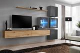 Комплект мебели в гостиную ASM Switch XX WTG SW 20, дуб Wotan, графит фото - artos.in.ua