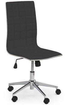 Крісло офісне Tirol механізм Tilt, хромований метал / екошкіра чорний Halmar Польща