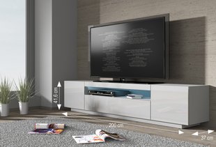 Тумба под телевизор TV200BB белый мат/белый глянец BIM FURNITURE фото - artos.in.ua