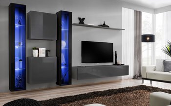 Комплект мебели в гостиную ASM Switch XVI 27 ZG SW 16 Черный/Графит из Польши