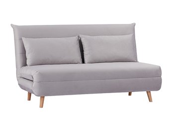 Раскладной диван с бархатной обивкой SPIKE II Signal - светло-серый Польша