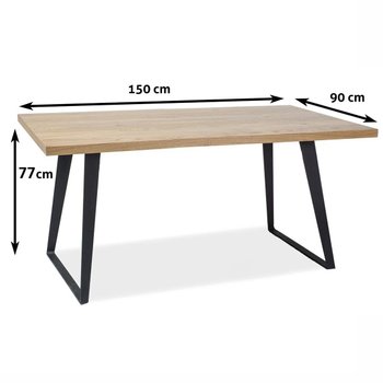 Обеденный стол для кухни SIGNAL Falcon 150x90 из массива дуба Польша
