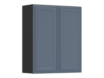 Шкаф кухонный навесной BRW Verdi 80 &mdash; чёрный, синий, 2 двери фото - artos.in.ua