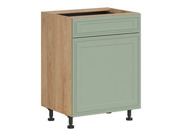 Тумба кухонная нижняя BRW Verdi 60 &mdash; дуб хикори, правое открывание, с ящиком, тихое закрывание фото - artos.in.ua