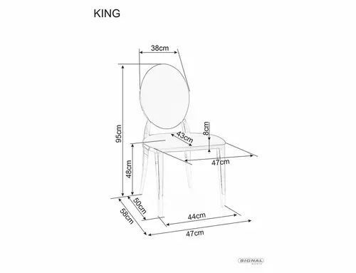 Стілець King Signal 47&times;95, бежевий, велюр фото - artos.in.ua