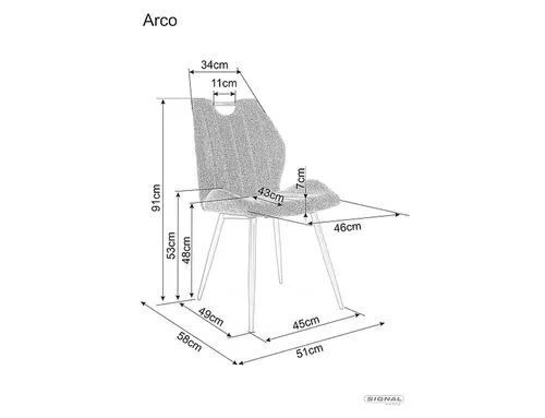 Стілець Arco Brego Signal 51&times;91, бежевий, тканина Brego фото - artos.in.ua