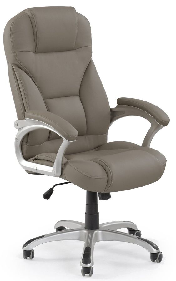 Кресло для кабинета Desmond механизм Tilt, металл серый/экокожа серый Halmar Польша