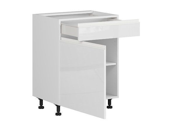 Нижняя кухонная тумба BRW Sole K10-FH_D1S_60/82_L/SMB-BAL/BIP, белый глянцевый/альпийский белый, из Польши фото - artos.in.ua