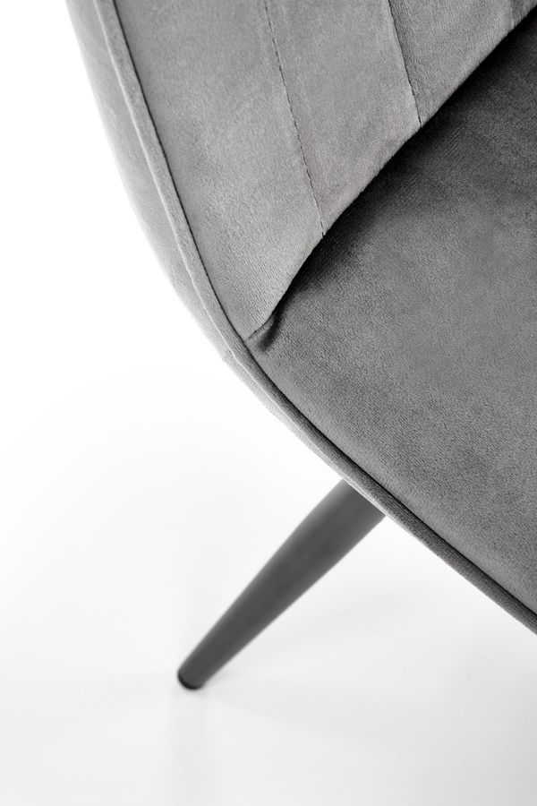 Металевий стілець K521 оксамитова тканина сірий Halmar Польща