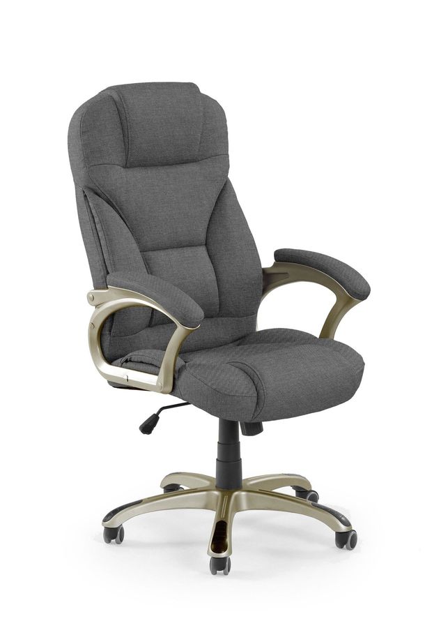 Кресло для кабинета Desmond 2 механизм Tilt, металл серый/ткань темно-серый Halmar Польша