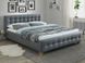 Двомісне ліжко з м'якою спинкою BARCELONA SIGNAL 160x200 сіра з тканини Польща