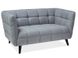 Серый мягкий диван CASTELLO 2 SIGNAL 145х60х78 ткань светло серая + ножки из массива бука Польша