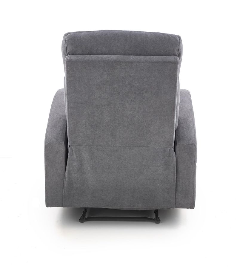 Кресло раскладное для отдыха в гостиную, спальню Oslo 1S металл черный/ткань серый Halmar Польша