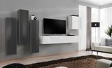 Комплект мебели в гостиную ASM Switch III 27 GW SW 3, графит матовый, графит глянцевый, белый матовый, белый глянцевый фото - artos.in.ua