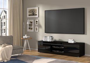 Мобільна тумба NET 180 чорний мат/чорний глянець BIM FURNITURE фото - artos.in.ua