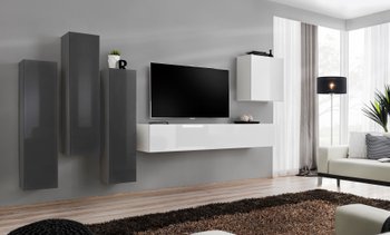 Комплект мебели в гостиную ASM Switch III 27 GW SW 3 Графит матовый/Графит глянцевый/Белый матовый/Белый глянцевый из Польши