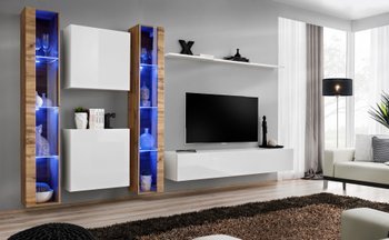 Комплект мебели в гостиную ASM Switch XVI WTW SW 16 Дуб Вотан/Дуб Вотан/Белый матовый из Польши