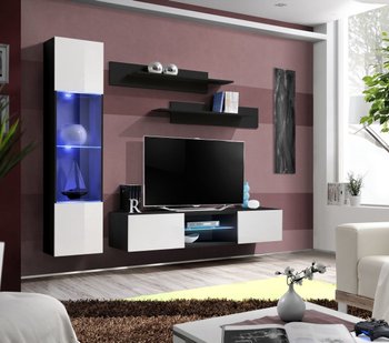 Комплект мебели в гостиную ASM FLY R 23 ZW FY R3 Черный матовый/Белый глянцевый из Польши
