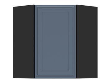 Шкаф кухонный навесной угловой BRW Verdi 60 &mdash; чёрный, синий, левое открывание фото - artos.in.ua