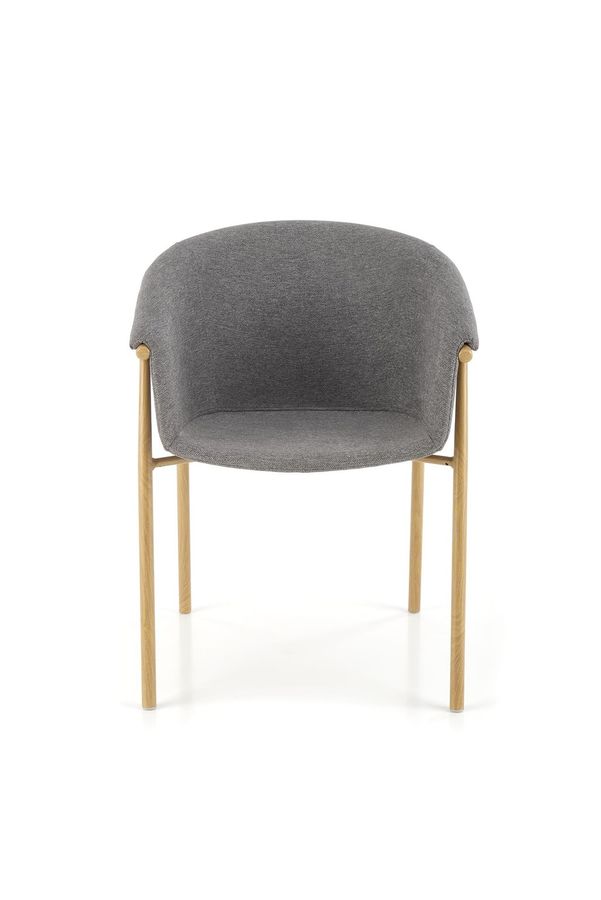 Металевий стілець K489 тканина сірий Halmar Польща