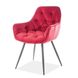 Современный мягкий стул в спальню Cherry SIGNAL красный велюр Польша