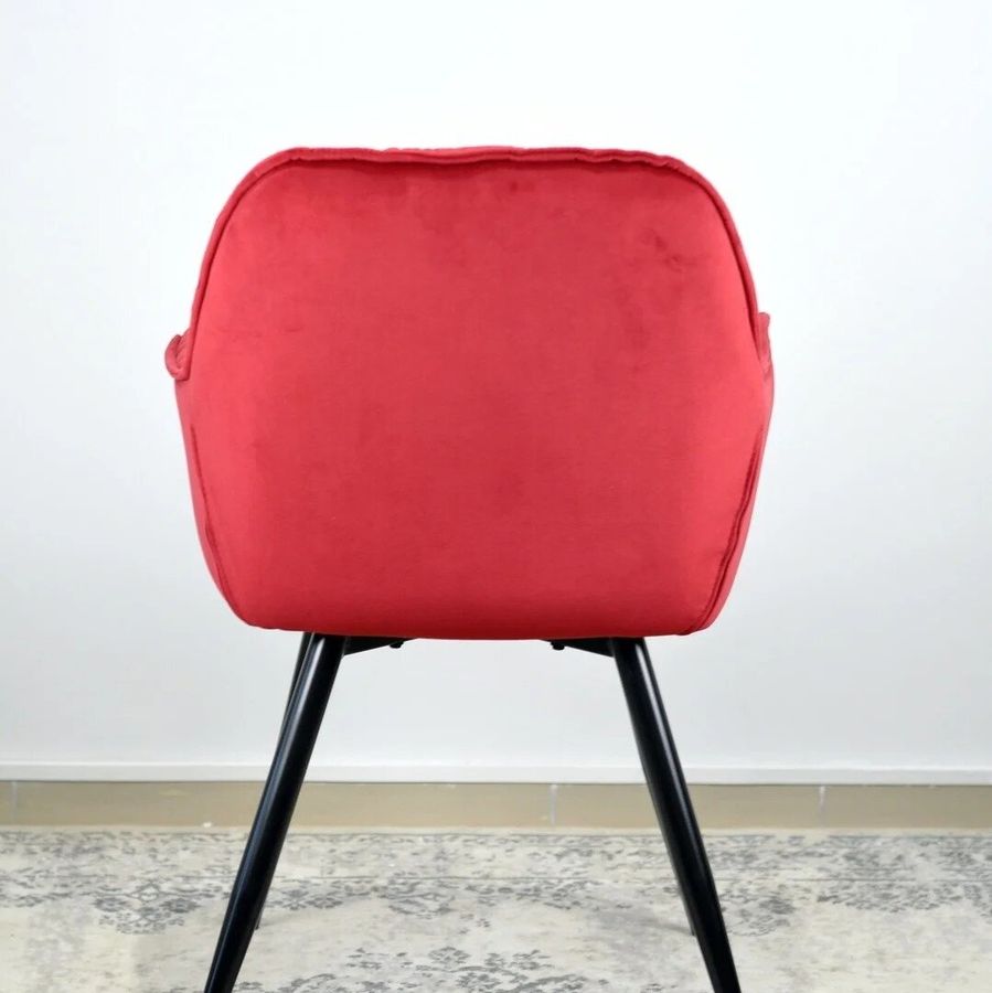 Современный мягкий стул в спальню Cherry SIGNAL красный велюр Польша