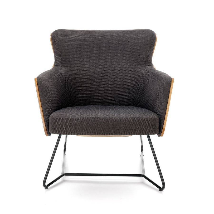 Крісло для відпочинку CHILLOUT темно-сірий/американський горіх/чорний Halmar Польща