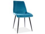 Стілець Kim велюр чорний frame/turquosie bluvel 85 Signal фото - artos.in.ua